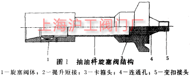 图 1 抽油杆旋塞阀结构