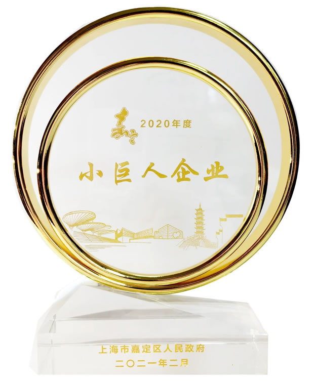 金年会 金字招牌嘉定区小巨人荣誉奖杯